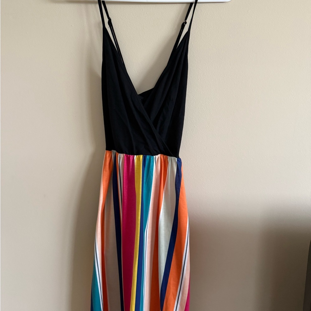 Multicolor Striped Maxi Dress